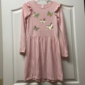 Carters Pink girls dress with long sleeve size 14